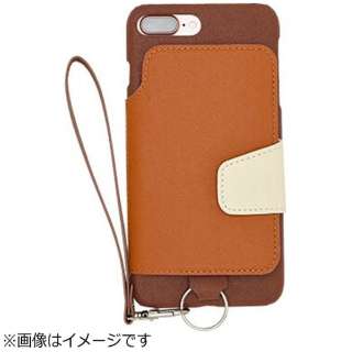 iPhone 7 Plusp@U[P[XRAKUNI LIGHT PU Leather Case Book Type with Strap@uE@RCB-7P BR yïׁAOsǂɂԕiEsz