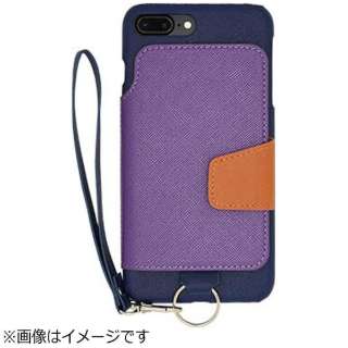 iPhone 7 Plusp@U[P[XRAKUNI LIGHT PU Leather Case Book Type with Strap@u[@RCB-7P BL
