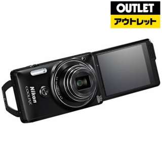 [奥特莱斯商品] S6900小型数码照相机COOLPIX(酷的P.I.C.S)里奇黑色[生产完毕物品]