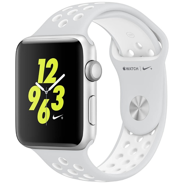 Apple Watch Nike+ 42mm シルバーアルミニウムケースとピュアプラチナ/ホワイトNikeスポーツバンド MQ1N2J/A