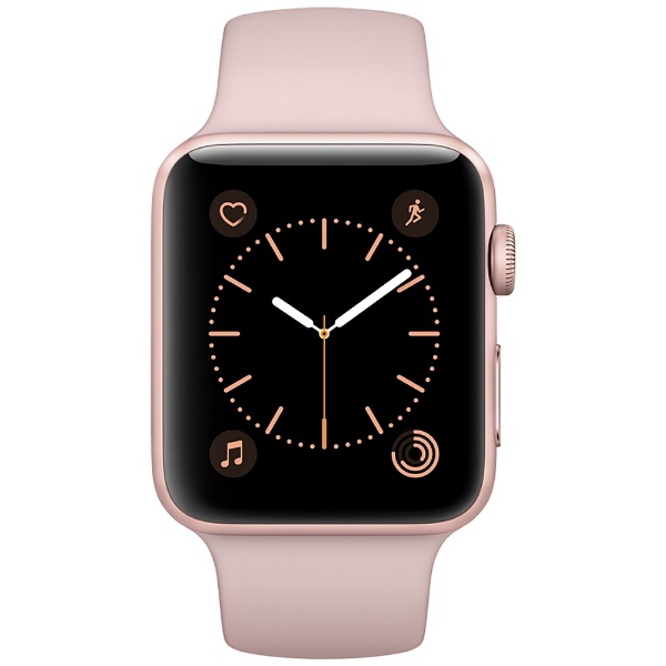 Apple Watch Series 2 42mm ローズゴールドアルミニウムケースとピンク