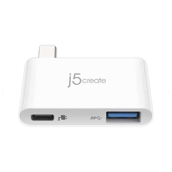 JCH349 USB-C → USB-C＋USB-A 変換ハブ ホワイト [バス＆セルフパワー /2ポート /USB 3.1 Gen2対応 /USB Power Delivery対応] [USB Power Delivery対応]_1