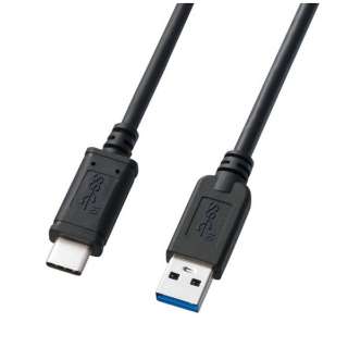 USB-A ⇔ USB-Cケーブル [充電 /転送 /1m /USB3.1 Gen2] ブラック KU31-CA10