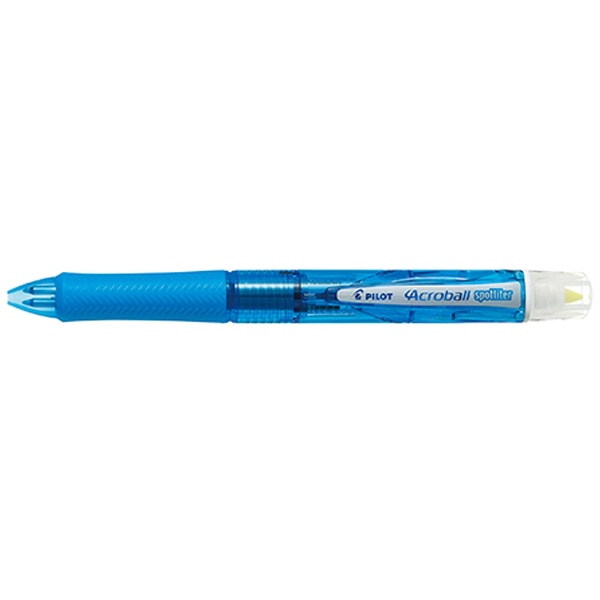 [多機能ペン]アクロボールスポットライター　クリアソフトブルー　蛍光ペンイエロー色 【処分品の為、外装不良による返品・交換不可】