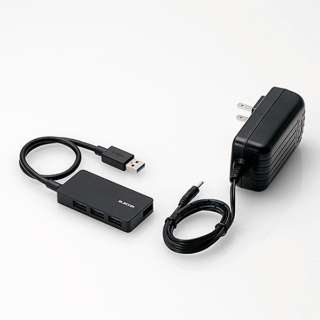 U3HS-A420S USBハブ ブラック [バス＆セルフパワー /4ポート /USB3.0対応]