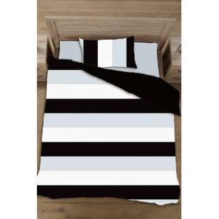 [被褥垫床罩]边缘绒面呢加宽单人床尺寸(棉100%/125×215cm/黑色)