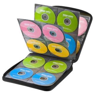Blu-ray/DVD/CD対応セミハードケース 160枚収納 ブラック FCD-WLBD160BK