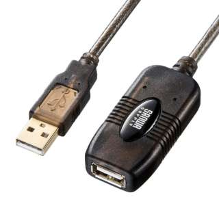 20m延長USBアクティブリピーターケーブル （USB Aコネクタ メス×1（ダウンストリーム） USB Aコネクタ オス×1（アップストリーム）） KB-USB-R220