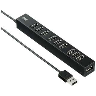 USB-2H1001BK USBハブ ブラック [バス＆セルフパワー /10ポート /USB2.0対応]_1