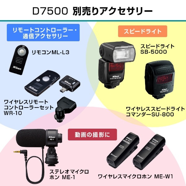 D7500 デジタル一眼レフカメラ ブラック D7500 [ボディ単体] ニコン｜Nikon 通販