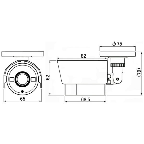 アナログ対応カラー監視カメラ【赤外線対応・防水タイプ】 MTW-S38AHD