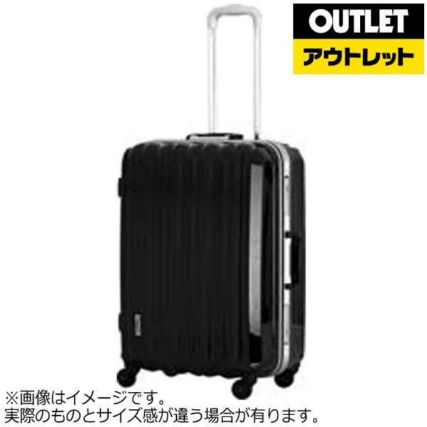 【アウトレット品】 スーツケース　アルミフレーム 30L メタリックブラック ESC1048-46 [TSAロック搭載] 【外装不良品】_1