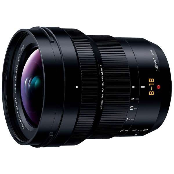 カメラレンズ LEICA DG VARIO-ELMARIT 8-18mm/F2.8-4.0 ASPH. LUMIX（ルミックス） ブラック  H-E08018 [マイクロフォーサーズ /ズームレンズ]