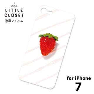 LITTLE CLOSET用［iPhone 7用］　着せ替えフィルム ノーマル　Strawberry　GLF-27