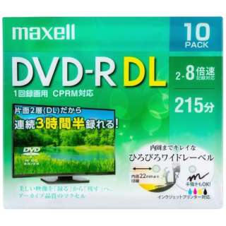 供录像使用DVD-R DL白DRD215WPE.10S[10张/8.5GB/喷墨打印机对应]