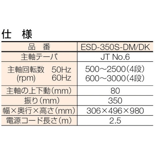 遠州 卓上ボール盤 ESD-350S-DK 遠州工業｜ENSHU INDUSTRIAL 通販