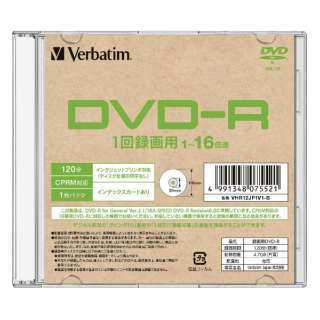 供录像使用DVD-R Verbatim(babeitamu)VHR12JP1V1-B[1张/喷墨打印机对应]
