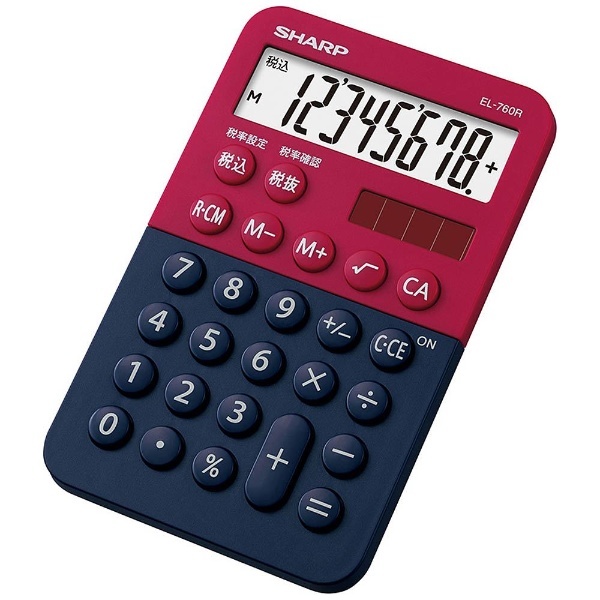 ミニミニナイスサイズ電卓 レッド系 EL-760R-RX [8桁] シャープ｜SHARP 通販
