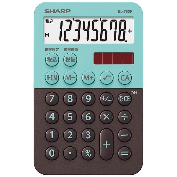 ミニミニナイスサイズ電卓 グリーン系 EL-760R-GX [8桁] シャープ｜SHARP 通販