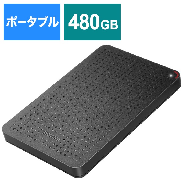 スマホ/家電/カメラポータブルSSD 480GB SSD-PL480U3-BK