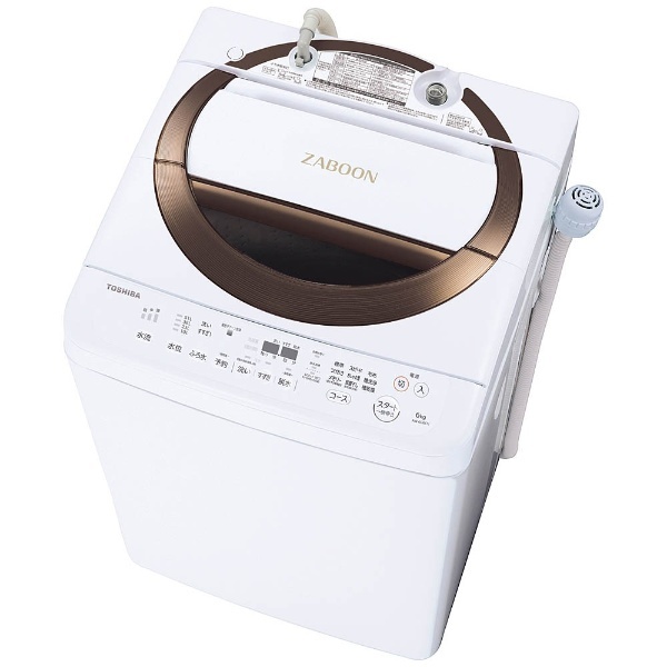 AWD6 T 全自動洗濯機 ZABOONザブーン ブラウン [洗濯6.0kg /乾燥