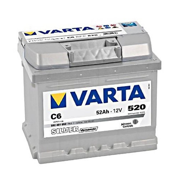 純正特売552-401-052 VARTA バッテリー C6 52A MCCスマート SILVER Dynamic 新品 ヨーロッパ規格
