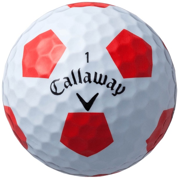 ゴルフボール CHROME SOFT X TRUVIS ホワイト/レッド [3球（1スリーブ）] 【オウンネーム非対応】