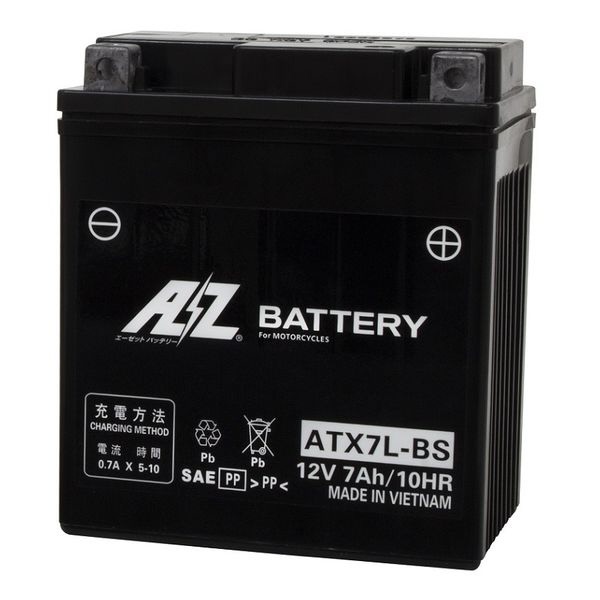 エーゼット レブル バッテリー AZバッテリー ATX7L-BS AZ MCバッテリー 液入充電済 AZバッテリー atx7l-bs