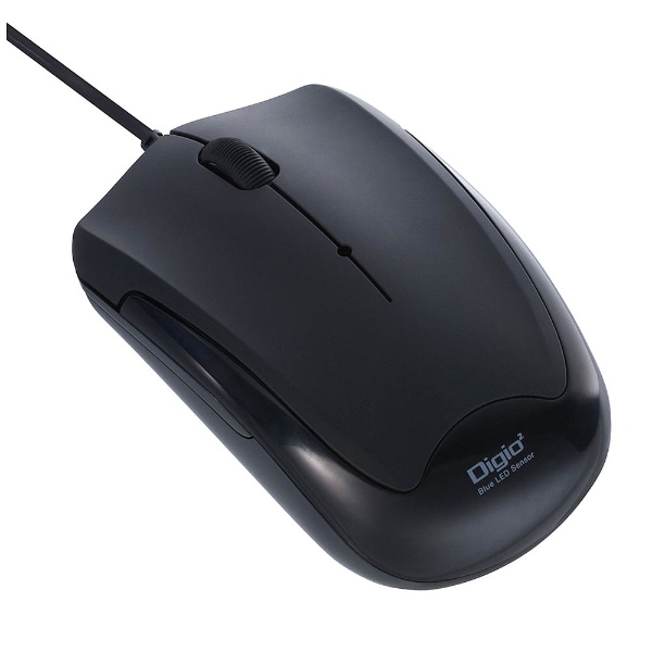 マウス Digio2 ブラック MUS-UKT124BK [BlueLED /有線 /3ボタン /USB