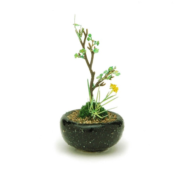 完成品】1/12 ザ・盆栽 丸鉢寄せ植え（黒） プラッツ｜PLATZ 通販 | ビックカメラ.com