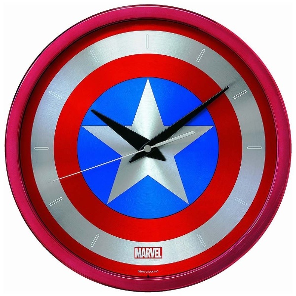 掛け時計 マーベルコミック キャプテン・アメリカ 赤 FW806R