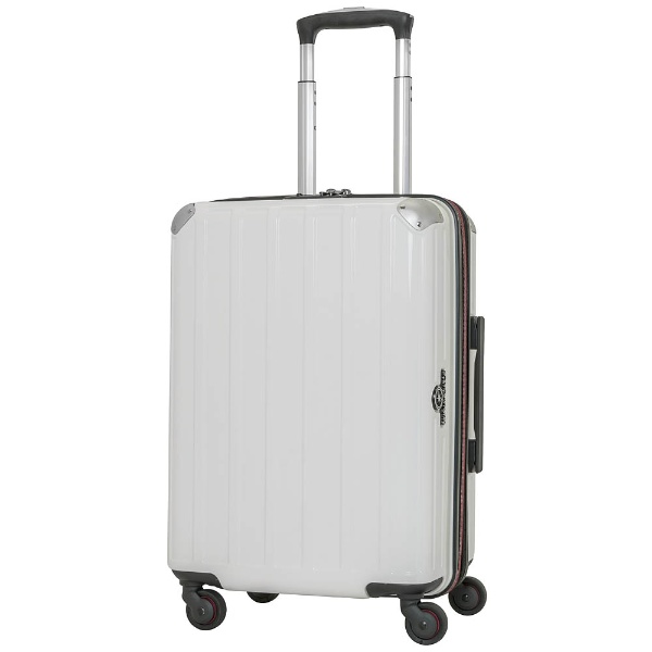 スーツケース 拡張式Wホイールファスナーキャリー 40L(45L) ホワイト 