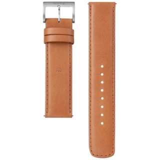 電子マネー機能搭載替えバンド カーフ革 「wena wrist leather」（20-20mm・ブラウン）　WC-20E0N-T