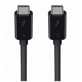 USB-C ⇔ USB-Cケーブル [映像 /充電 /転送 /0.5m /100W /Thunderbolt 3] ブラック F2CD084bt0.5MBK