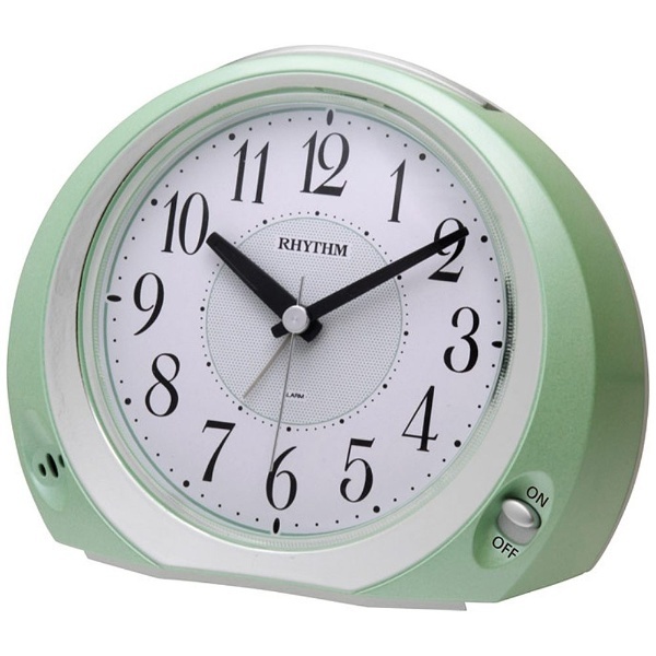 目覚まし時計 【フェイス28】 緑メタリック色（白） 8REA28SR05