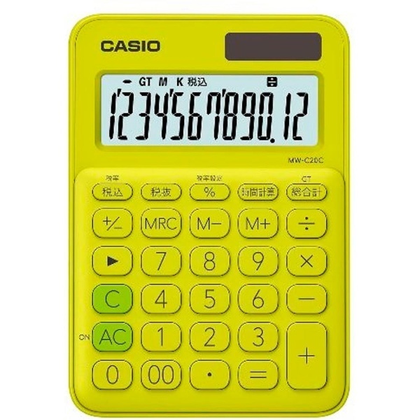 カシオ電卓計算機 W税率電卓 ミニジャストタイプ 10桁   税率変更時に便利な2つの税率キーを搭載CASIO MW-100TC-WE