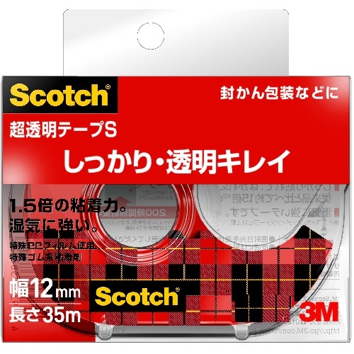 スコッチ 超透明テープS 12mmX35m ディスペンサー付 3Mジャパン｜スリーエムジャパン 通販