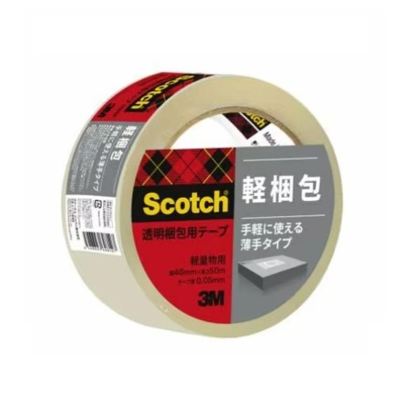 透明梱包用テープ 軽量物用 48mm×50m Scotch(スコッチ) 透明 309SN 3M ...