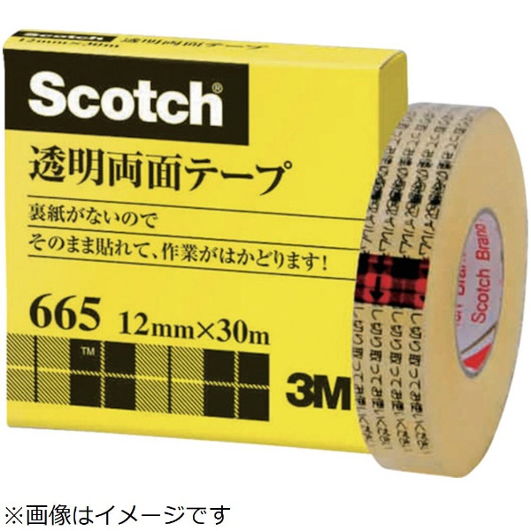 ３Ｍ スコッチ 透明両面テープ小巻 １８ｍｍＸ４ｍ 巻芯径２５ｍｍ 3M 