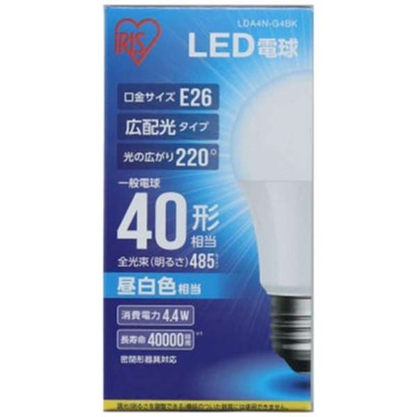 [宽大的配光]LDA4N-G-4BK LED灯泡ECOHiLUX(环保高勒克司)[E26/一般灯泡形/40W适合/白天白/1个/宽大的配光E26/一般灯泡形/40W适合/白天白/1个/宽大的配光型][瑕疵物品]_2