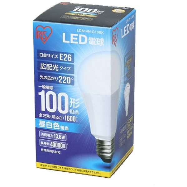 [宽大的配光]LDA14N-G-10BK LED灯泡ECOHiLUX(环保高勒克司)[E26/一般灯泡形/100W适合/白天白/1个/宽大的配光E26/一般灯泡形/100W适合/白天白/1个/宽大的配光型][瑕疵物品]_1