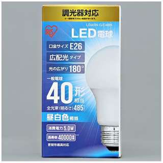 [宽大的配光]LDA5N-G/D4BK LED灯泡ECOHiLUX(环保高勒克司)[E26/一般灯泡形/40W适合/白天白/1个/宽大的配光E26/一般灯泡形/40W适合/白天白/1个/宽大的配光型][瑕疵物品]