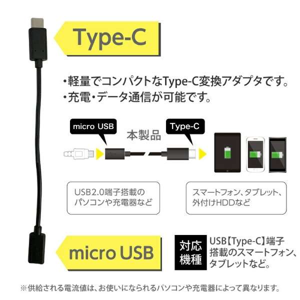 2.0ϊA_v^ [dE] ԍڗpmX micro USBUSB TypeC IXn White ADC-SP10W_4