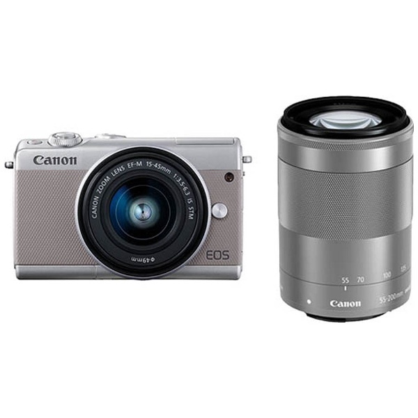EOS M100 ミラーレス一眼カメラ ホワイト [ズームレンズ+単焦点レンズ