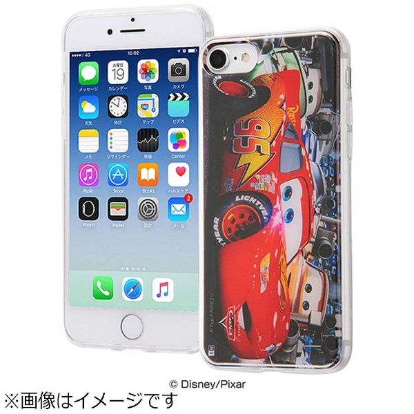 iPhone 7�p�@TPU�P�[�X+�w�ʃp�l�� �f�B�Y�j�[�@�J�[�Y4 ����ʁ@IJ-DP7TP/CR004_1