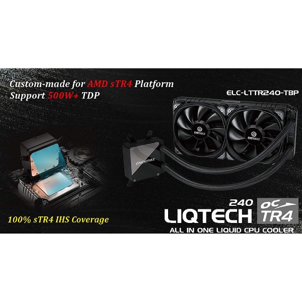 水冷CPUクーラー LIQTECH TR4 240mm　ELC-LTTR240-TBP