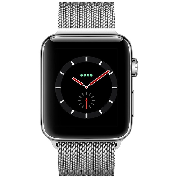Apple Watch Series 3（GPS + Cellularモデル） 42mm ステンレススチールケースとミラネーゼループ　MR1U2J/A
