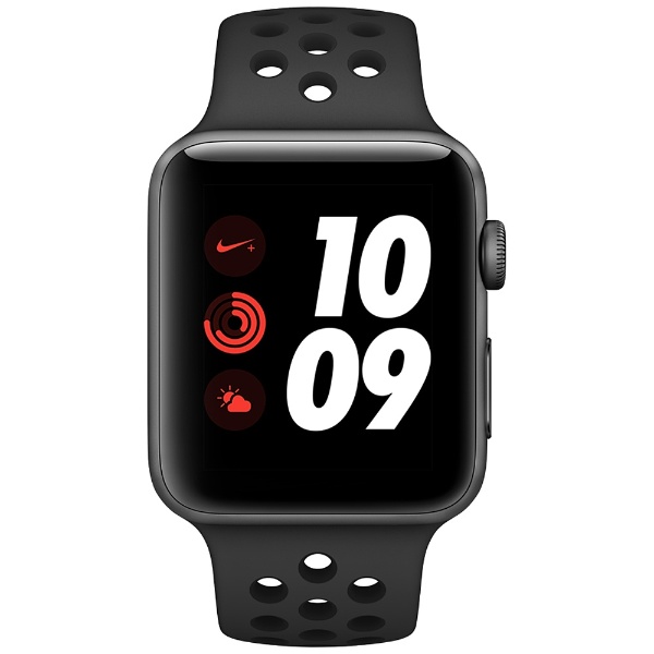 Apple Watch Nike+（GPS + Cellularモデル） 42mm  スペースグレイアルミニウムケースとアンスラサイト/ブラックNikeスポーツバンド　MQMF2J/A 【処分品の為、外装不良による返品・交換不可】