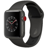 Apple Watch Edition(ＧＰＳ+Cellular型号)38mm灰色陶瓷包和灰色/黑色运动带MQM42J/A