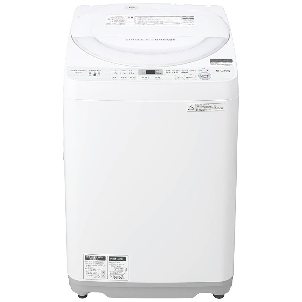 ES-GE6B-W 全自動洗濯機 ホワイト系 [洗濯6.0kg /乾燥機能無 /上開き] 【お届け地域限定商品】